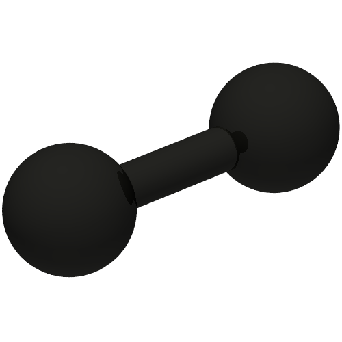 Rendu LDraw de Haltères de sport [sans motif] (Sports Barbells [Plain]), couleur indicative