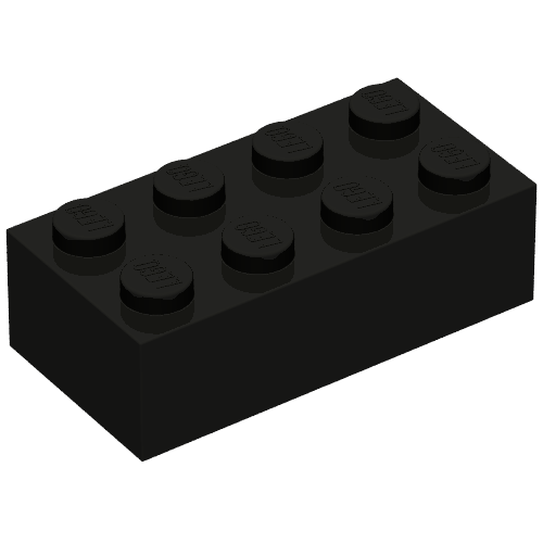 Rendu LDraw de Brique 2 x 4 (Brick 2 x 4), couleur indicative