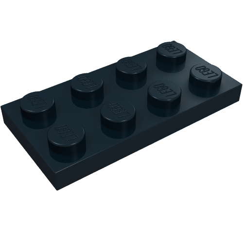 Rendu LDraw de Plaque 2 x 4 (Plate 2 x 4), couleur indicative