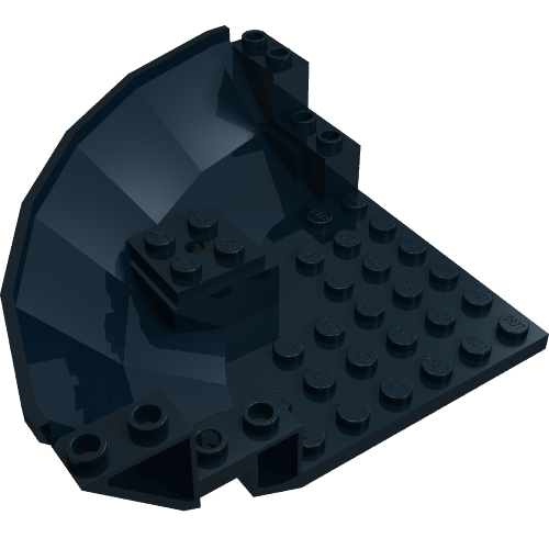 Rendu LDraw de Panneau 10 x 10 x 2 2/3 quart de base de soucoupe (Panel 10 x 10 x 2 2/3 Quarter Saucer Base), couleur indicative