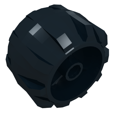 Rendu LDraw de Roue dur en plastique rayonné (Wheel Hard Plastic Spoked), couleur indicative