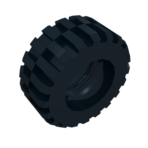 Rendu LDraw de Pneus 30.4 x 14 Décalés (Tyre 30.4 x 14 Offset Tread), couleur indicative