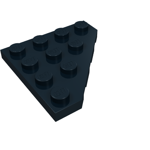 Coin de coupe plaque 4 x 4 (Wedge Plate 4 x 4 Cut Corner)