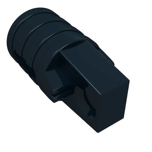 Cylindre de charnière 1 x 2 verrouillage avec 1 doigt et trou pour axe sur les extrémités (Hinge Cylinder 1 x 2 Locking with 1 Finger and Axle Hole On Ends)