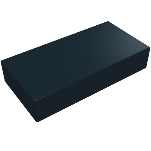 Rendu LDraw de Tuile 1 x 2 sans rainure (Tile 1 x 2 without Groove), couleur indicative