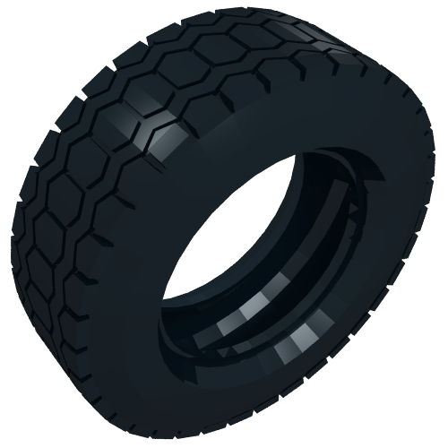 Rendu LDraw de Pneu 68.8 x 24 (Tyre 68.8 x 24), couleur indicative