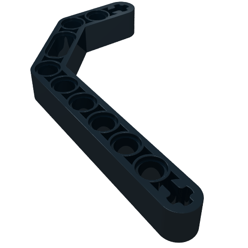Rendu LDraw de Poutre Technic 1 x 11.5 double coude épaisse (Technic Beam 1 x 11.5 Double Bent Thick), couleur indicative