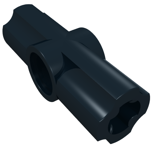Rendu LDraw de Raccord Technic pour axe et connecteur coudé #2 - 180° (Technic Axle and Pin Connector Angled #2 - 180°), couleur indicative