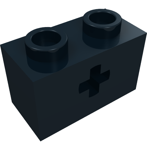 Technic brique 1 x 2 avec trou pour axe Type 1 [+ Ouverture] et connecteur inférieure (Technic Brick 1 x 2 with Axle Hole Type 1 [+ Opening] and Bottom Pin)
