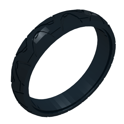Rendu LDraw de Pneumatique 70 x 14 futuriste (Tyre 70 x 14 Futuristic), couleur indicative