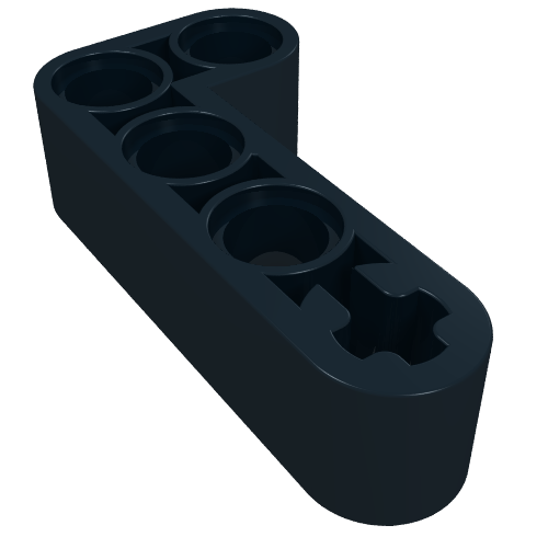 Rendu LDraw de Poutre Technic 2 x 4 en L épaisse (Technic Beam 2 x 4 L-Shape Thick), couleur indicative