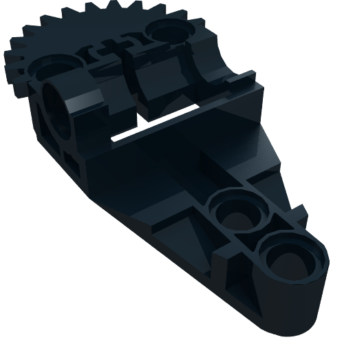 Rendu LDraw de Technic boîte de vitesses moitié (Technic Gearbox Half), couleur indicative