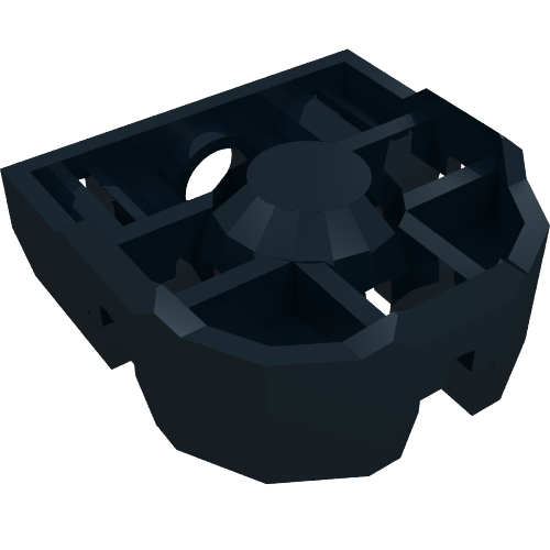Rendu LDraw de Raccord pour connecteur Technic bloc 3 x 3 x 1 (Technic Pin Connector Block 3 x 3 x 1), couleur indicative