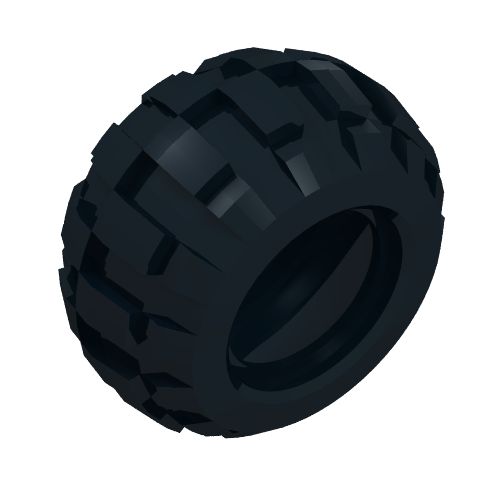 Rendu LDraw de Pneu 56 x 30 R Ballon (Tyre 56 x 30 R Balloon), couleur indicative