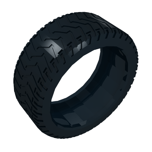 Rendu LDraw de Pneu 81,6 x 34 zr Technic fine bande de roulement sportive (Tyre 81.6 x 34 ZR Technic Thin Sporty Tread), couleur indicative