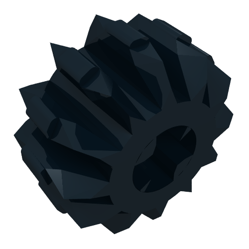 Rendu LDraw de Engrenage Technic 12 dents à double biseau (Technic Gear 12 Tooth Double Bevel), couleur indicative