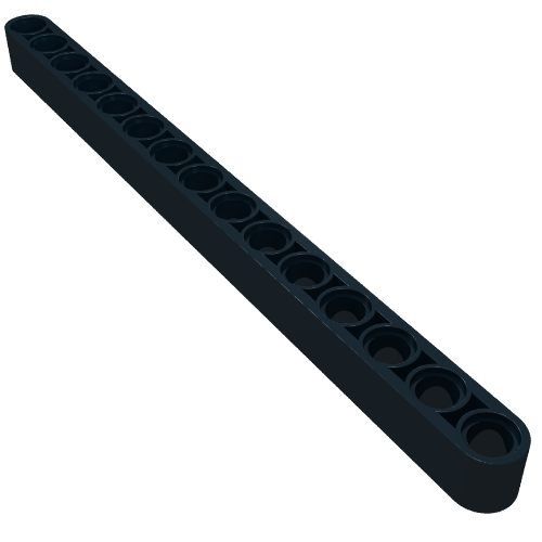 Rendu LDraw de Poutre Technic 1 x 15 épaisse (Technic Beam 1 x 15 Thick), couleur indicative