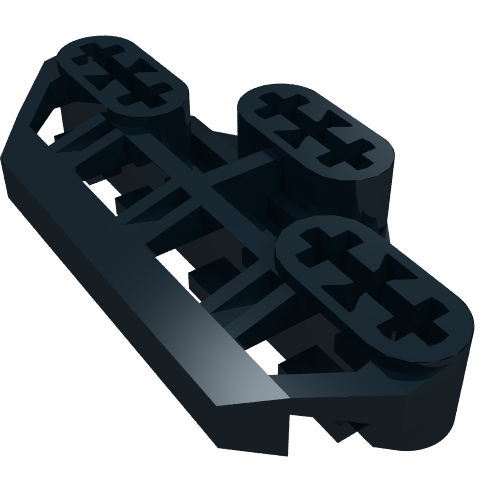 Rendu LDraw de Axe Technic Bloc de connecteur 3 x 6 avec 6 trous d'axe (Technic Axle Connector Block 3 x 6 with 6 Axleholes), couleur indicative