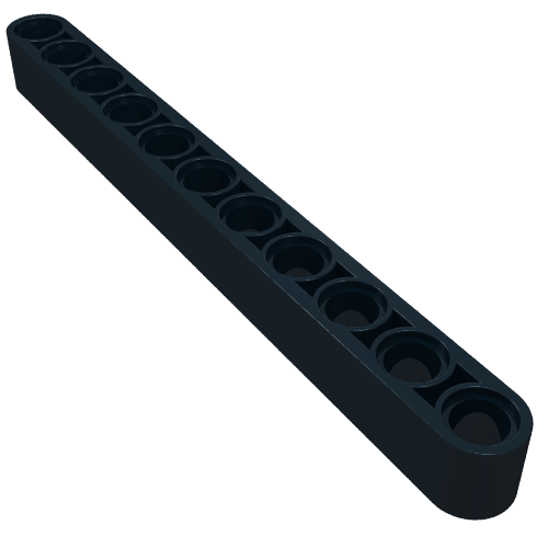Rendu LDraw de Poutre Technic 1 x 11 épaisse (Technic Beam 1 x 11 Thick), couleur indicative