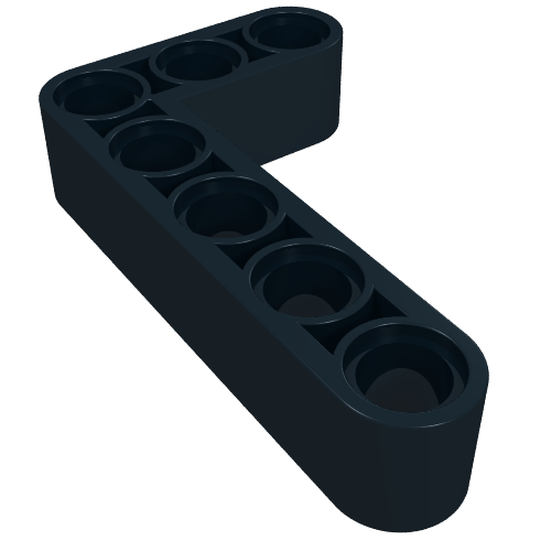 Rendu LDraw de Poutre Technic 3 x 5 en L épaisse (Technic Beam 3 x 5 L-Shape Thick), couleur indicative