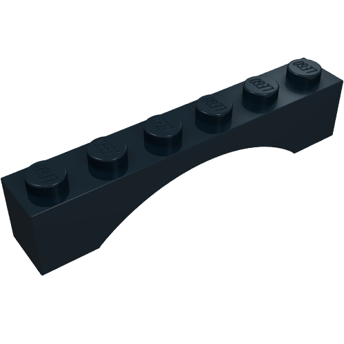 Rendu LDraw de Brique Arche 1 x 6 (Brick Arch 1 x 6), couleur indicative