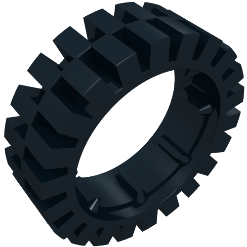 Rendu LDraw de Bande de roulement décalée 24 x 8 (Tyre Offset Tread 24 x 8), couleur indicative