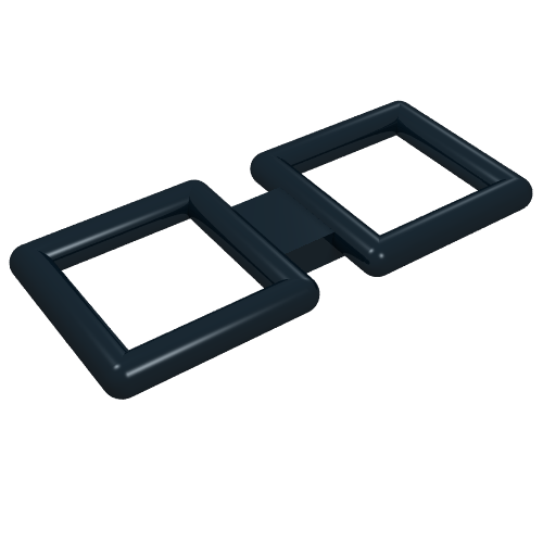Rendu LDraw de Doubles carrés (lunettes en brique) (Double Squares (Brickheadz Glasses)), couleur indicative
