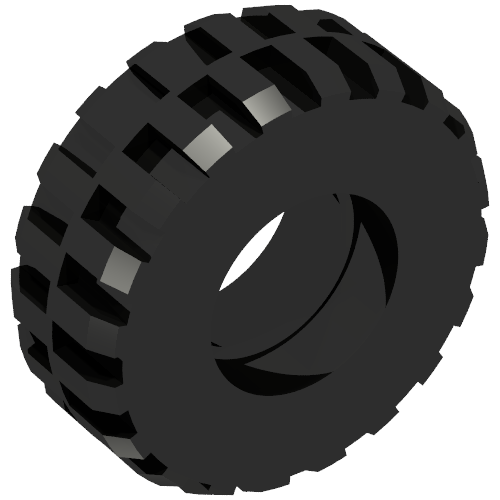 Rendu LDraw de Pneus hors route 37 x 14 (Tyre Offroad 37 x 14), couleur indicative
