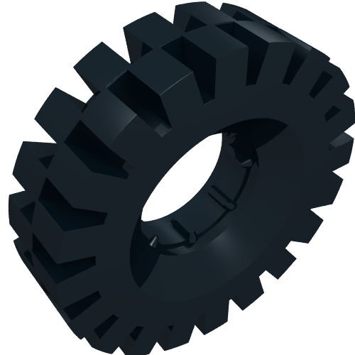 Rendu LDraw de Pneumatique 43 x 17 (Tyre 43 x 17), couleur indicative