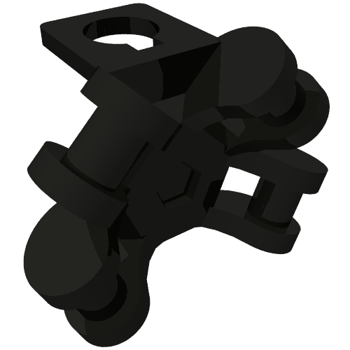 Minifigurine accessoire de cou Plaque arrière avec 4 barres (Minifig Neckwear Backplate with 4 Bars)
