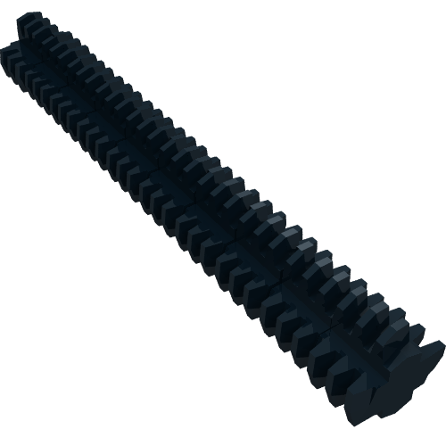 Rendu LDraw de Axe Technic 4 filetés (Technic Axle 4 Threaded), couleur indicative