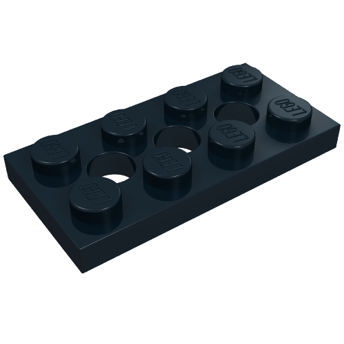 Technic plaque 2 x 4 [3 trous] (Technic Plate 2 x 4 [3 Holes])