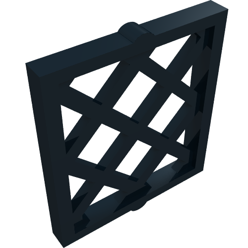 Rendu LDraw de Revêtement de fenêtre 1 x 2 x 2 (Window Pane Latticed 1 x 2 x 2), couleur indicative