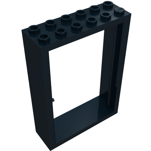 Rendu LDraw de Cadre de porte 2 x 6 x 7 (Door Frame 2 x 6 x 7), couleur indicative
