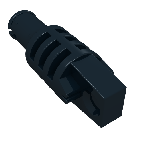 Cylindre de charnière 1 x 3 verrouillage avec 1 doigt et connecteur de friction Technic avec trou rond (Hinge Cylinder 1 x 3 Locking with 1 Finger and Technic Friction Pin with Round Hole)