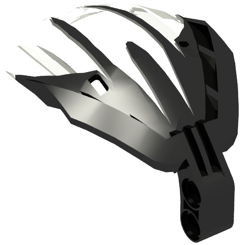 Rendu LDraw de Windscreen Bohrok 4 x 5 x 7 Marbled Trans-Clear Pattern, couleur indicative