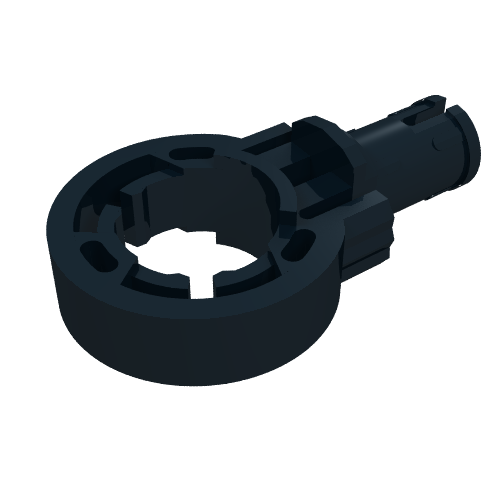 Rendu LDraw de Connecteur Technic avec friction avec anneau de rotation à clic (Technic Pin with Friction with Click Rotation Ring), couleur indicative