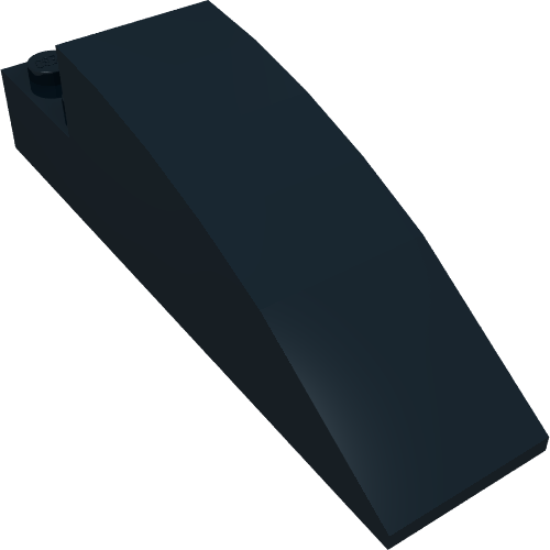 Rendu LDraw de Brique courbée 8 x 2 x 2 (Brick Curved 8 x 2 x 2), couleur indicative