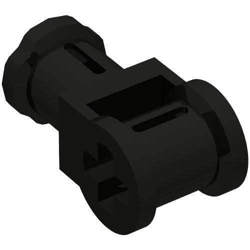 Rendu LDraw de Raccord d’axe Technic avec trou pour axe [renforcé] (Technic Axle Connector with Axle Hole [Reinforced]), couleur indicative