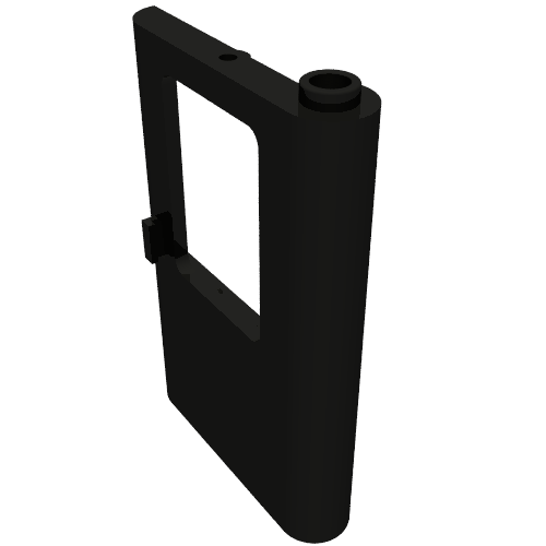 Rendu LDraw de Porte 1 x 4 x 5 train à droite - fond de support épais (Door 1 x 4 x 5 Train Right - Thick Support Bottom), couleur indicative