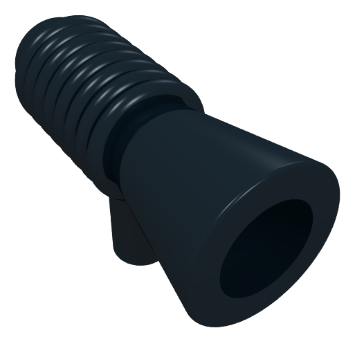 Rendu LDraw de Équipement arme, haut-parleur / haut-parleur / blaster / pistolet spatial (Equipment Weapon, Loudhailer / Speaker / Blaster / Space Gun), couleur indicative