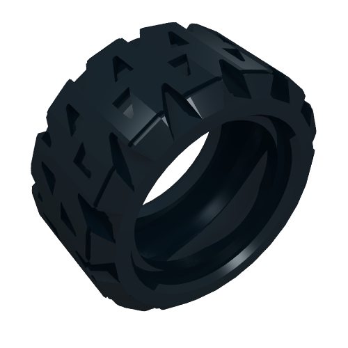 Rendu LDraw de Pneumatiques 43,2 x 22 H (Tyre 43.2 x 22 H), couleur indicative