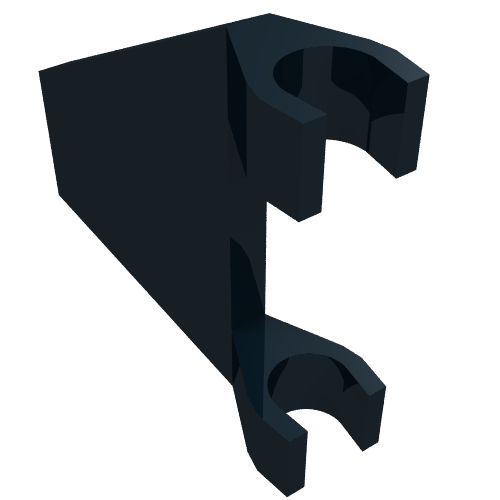 Drapeau 2 x 2 Trapézoïde avec zone plate entre les attaches (Flag 2 x 2 Trapezoid with Flat Area between Clips)