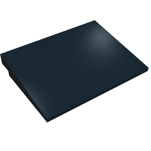 Rendu LDraw de Brique inclinée 10° 6 x 8 (Brick Sloped 10° 6 x 8), couleur indicative