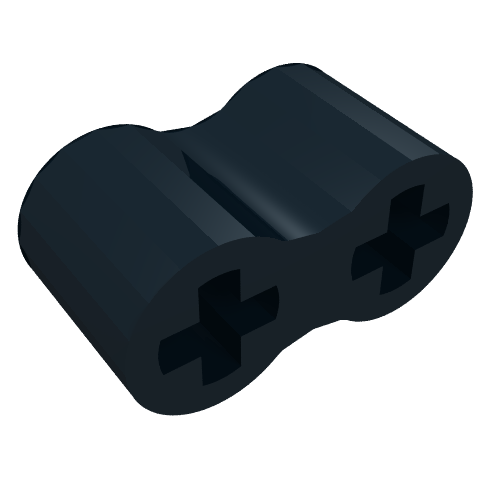 Rendu LDraw de Raccord d’axe Technic double flexible [caoutchouc] (Technic Axle Connector Double Flexible [Rubber]), couleur indicative