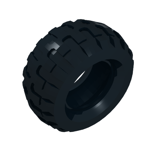 Rendu LDraw de Pneu 81.6 x 38 R Ballon (Tyre 81.6 x 38 R Balloon), couleur indicative