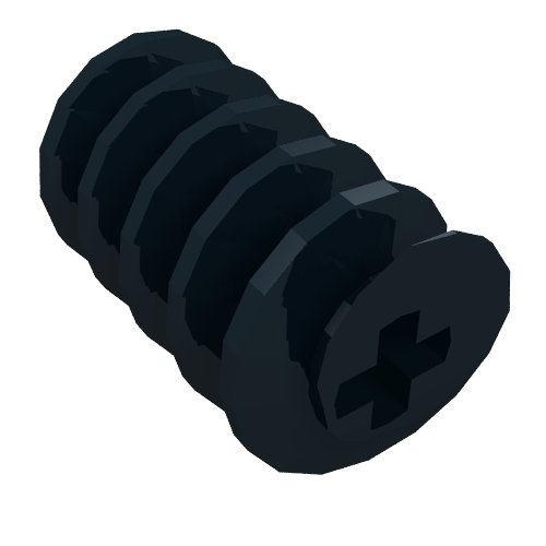 Rendu LDraw de Équipement de vis sans fin Technic (Technic Worm Gear), couleur indicative