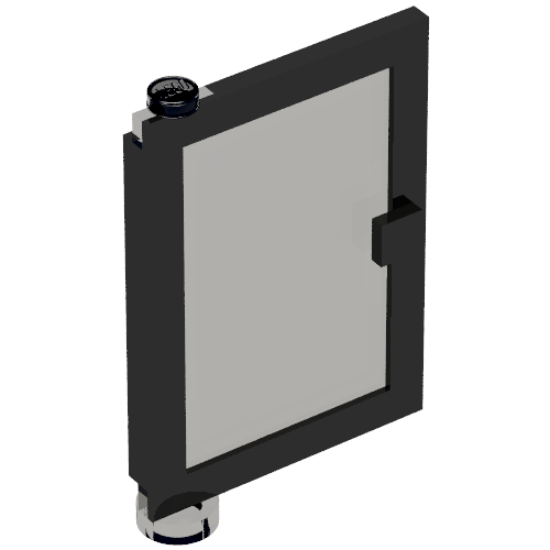 Rendu LDraw de Porte 1 x 4 x 5 gauche avec verre transparent-brun (Door 1 x 4 x 5 Left with Trans-Brown Glass), couleur indicative