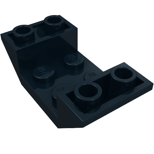 Brique inclinée inversée 45° 4 x 2 doubles avec 2 x 2 encastrés (Brick Sloped Inverted 45° 4 x 2 Double with 2 x 2 Recessed)
