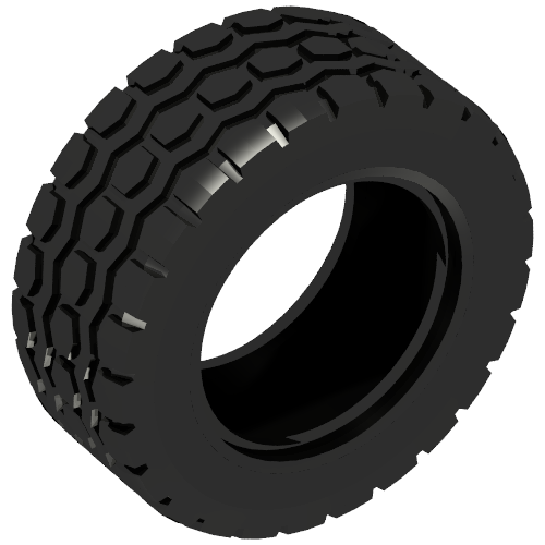 Rendu LDraw de Pneumatique 68,7 x 27 S (Tyre 68.7 x 27 S), couleur indicative